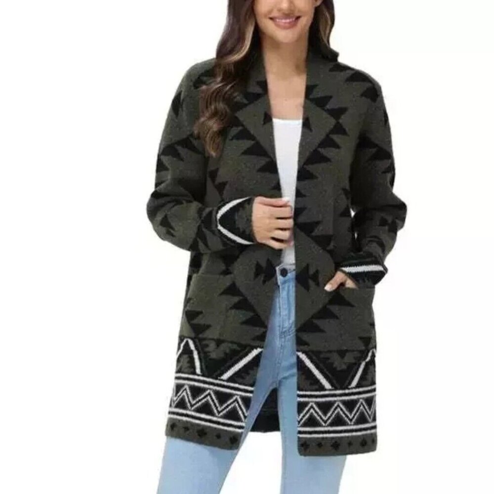 Frye Women's Jacquard Pattern Cozy Cardigan NWT